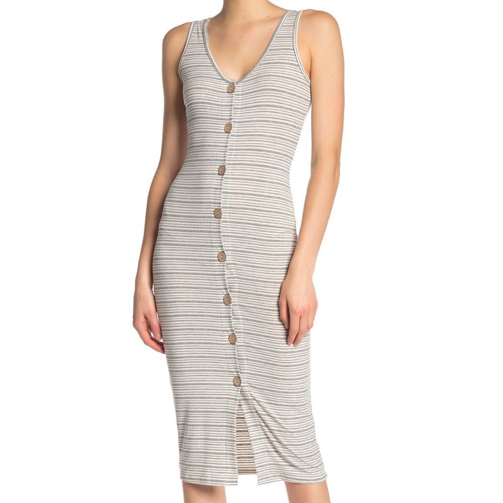 NSR Sophie Button Up Midi Dress